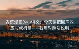 香蕉漫画的小讲义：今天讲把回声效应写成机制——我用对照法说明