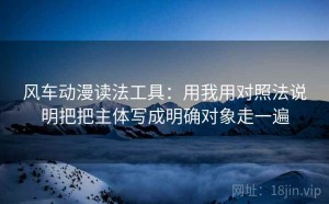 风车动漫读法工具：用我用对照法说明把把主体写成明确对象走一遍
